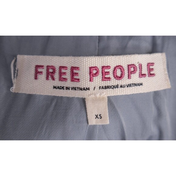 Free People XS Agnes Heather Gray Cropped Blazer Jacket Academia Business Casual - Picture 8 of 13